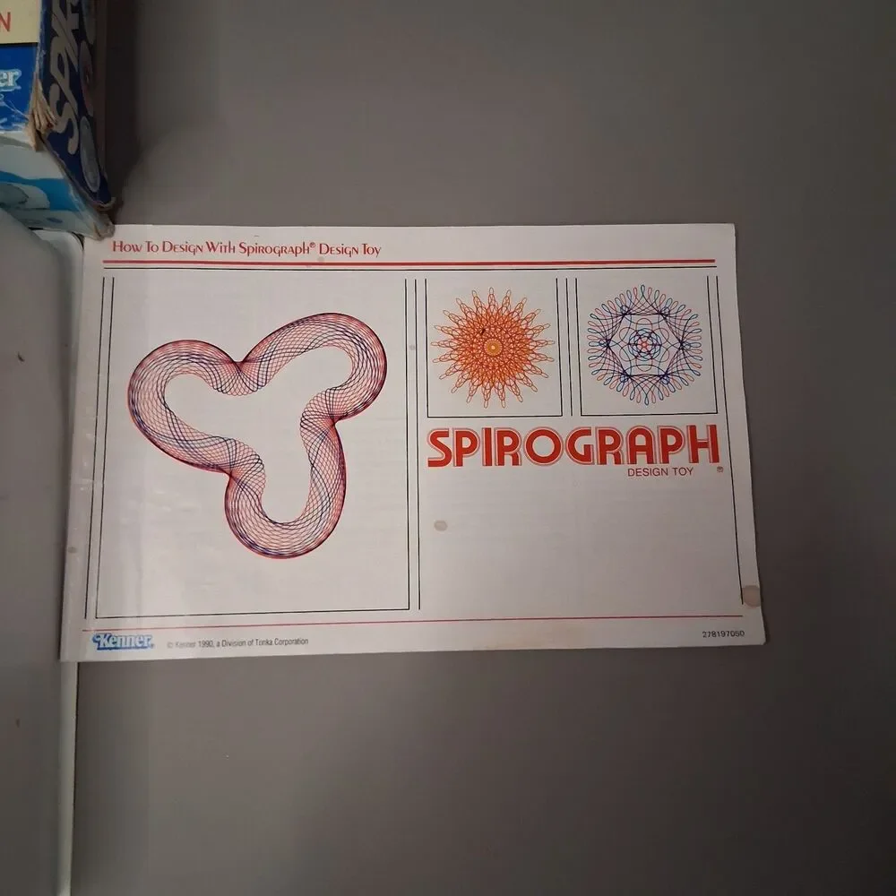 Vintage‎ 1990's SPIROGRAPH Board Game Celebrating 25 Years Edition Incomplete